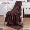 Soft Warm 120x150cm Single Tartan Check Sofa Throw Bed Fleece Travel Car Blanket