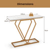 Modern Console Table Faux Marble Narrow Entryway Hallway Table Accent Desk 100cm