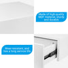 Bedside Table Floating Nightstand Wall-Mounted Shelf with Drawer White Wooden