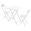 Folding Table Chair Patio In/Outdoor Furniture Wood Coffee Drink Desk Metal Legs
