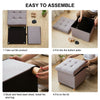 Folding Storage Ottoman Seat Toy Box Pouffe Foot Stool Footstool Small Table UK