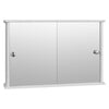 Bathroom Mirrored Cabinet Wall Mounted Cupboard MDF Storage with Shelves Home