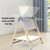 Kids Wooden 2 In 1 Blackboard & Whiteboard Childrens Easel Chalk Drawing Board