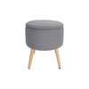 Linen/Velvet Dressing Table Stool Storage Footstool Ottoman Footrest Makeup