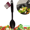 Solid Slotted Spoon Nylon Black Non Stick Cooking Serving Kitchen Heat Resistant