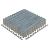 Grey Wood Effect Interlocking Floor Mats Eva Soft Foam Kids Playing Gym Yoga Mat