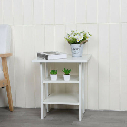 2 Tier Coffee Sofa Side End Table Modern Tea Desk Storage Shelf Bedside Table UK