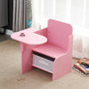 2 in 1 Children Chair Desk with Storage Bin Arts Craft Snack Toddler Kids Mysize