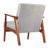 Scandinavian Fabric Armchair with Button Lounge Chair Solid Wooden Frame Sofa