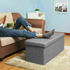 Folding Linen Folding Storage Ottoman Pouffe Seat Footstool Storage Box 2 Seater