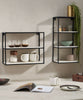 Dordie Wall Mounted Shelf Unit 4 Tier Black & Marble New 🚚 Free Delivery