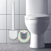 Silicone Toilet Brush with Toilet Brush Holder Set Wall-Mounted Cleaning Brush
