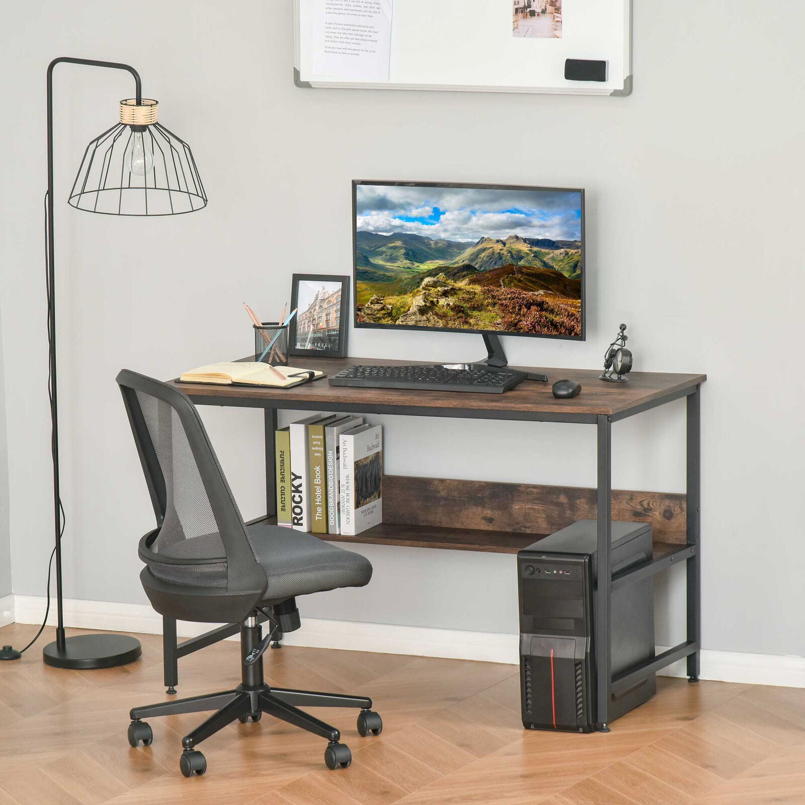 Desk with deals good storage