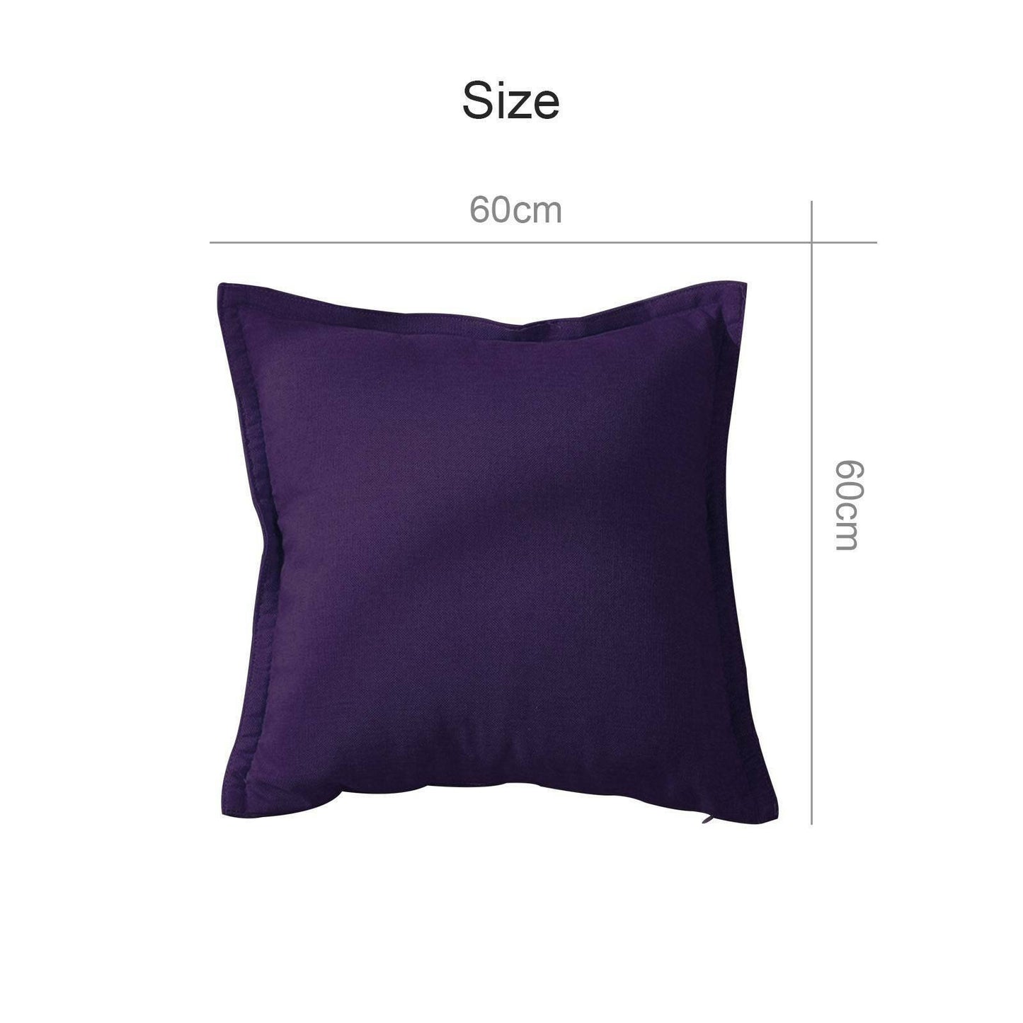 60*60CM Cushion Covers Colorful Plain Dyed Cushion Cover Polyester Cushion Cover