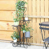Metal Plant Stand Multilayer Flower Herbs Holder Flower Rack for Home Decoration