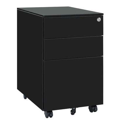 3 Drawers File Cabinet Side Table Filing Cabinet Lockable Office Document UK
