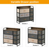 Bedside Cabinet Storage Unit Chest Of 7 Drawers Steel Frame Non-woven fabric