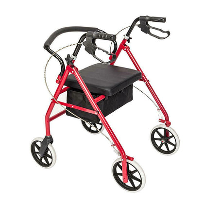 New Disablity Aid Rollator Mobility Walker 4 Wheels Adjustable with Seat Storage