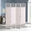 4/6 Panels Folding Room Divider Wicker Floor Standing Privacy Screen Separator