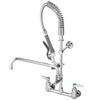 VEVOR Commercial Kitchen Pre-rinse Faucet Tap Spray Arm Sink Pedestal Faucet 8"