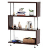 Bestier Modern 4 Tier S Shaped Bookshelf Book case with open storage 80x116 cm