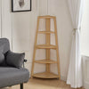 5 Tier Wooden Corner Ladder Shelf Storage Display Rack Bookshelf Free Standing