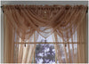Plain Tasselled Voile Swags All Colours-Net Curtains Voile Swag Valance Pelmet