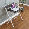 2-Tier Foldable Computer Desk PC Laptop Table Study Desk Home Office Portable