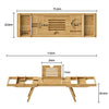Extendable Over Bath Tub Rack Bamboo Bathtub Caddy Tray Wooden Shelf ipad Holder