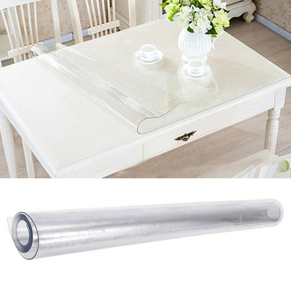 9 Size Table Protector CLEAR PVC Table Cover 2mm Thick Plastic Tablecloth
