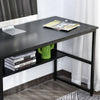 Laptop Desk Study Table Workstation Metal Storage Shelf Home Office Black