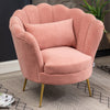 Velvet Oyster Scallop Shell Tub Chair Seat Armchair Wing Back Sofa Cafe Bedroom