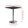 Adjustable Bar Table Chrome Base Sofa Side End Coffee Dining Breakfast Table BN