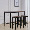 Kitchen Dining Set Steel 2/4Chairs+Tables Wood Seat Retro France Bistro Bar Cafe