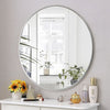 Slim Metal Frame Circular Round Glass Bathroom Bedroom Entryway Vanity Mirror