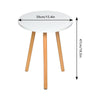 Small Round Side Table Tea Coffee Table Lamp Stand Modern Living Room White BN