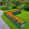 Garden Metal Planter Raised Grow Bed Vegetable Elevated Flower Trough Herb Box