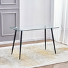 Glass Dining Table Tempered Glass Table Top Kitchen Dining Room Living Room BN