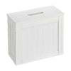 WHITE WOODEN SLIMLINE BATHROOM STORAGE UNIT LAUNDRY TOILET CLEANING TIDY BOX