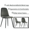Set of 2/4/6 Velvet Dining Chairs Padded Seat Metal Legs Kitchen Home Office UK