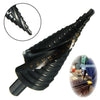 15 Step HSS Cobalt Step Drills Nitrogen Spiral For Metal Cone Drill Bit 4-32MM