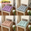 2/4PCS Seat Pad Dining Room Kitchen Garden Chair Cushions Tie On Flower Check UK