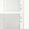 White Bathroom Cabinet Unit 4 Drawer & 1 Door Cupboard Storage Bath Furniture