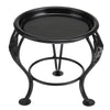 Metal Tall Raised Plant Pot Stand Garden Flower Container Holder 13cm Black
