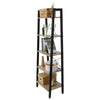 5 Tier Bookcase Rustic Shelf Unit Display Bookshelf Shelving Rack Free Standing