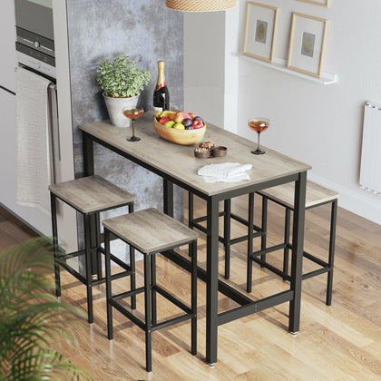 3PC Bar Table and Stools Kitchen Breakfast Dining Room Furniture LBT015B02