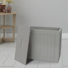 Grey/White Wooden Bathroom Storage Box Toilet Product Storage Tidy Box Unit New