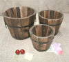 Wooden Flower Pots Planter Round Garden Flower Pot Outdoor Home