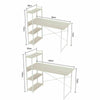 Corner Computer Desk H-shaped PC Laptop Table Home Office Workstation +4 Shelves