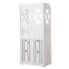 White Bathroom 3 Tier 2 Doors WPC Cabinet Shelf Cupboard Bedroom Storage Unit